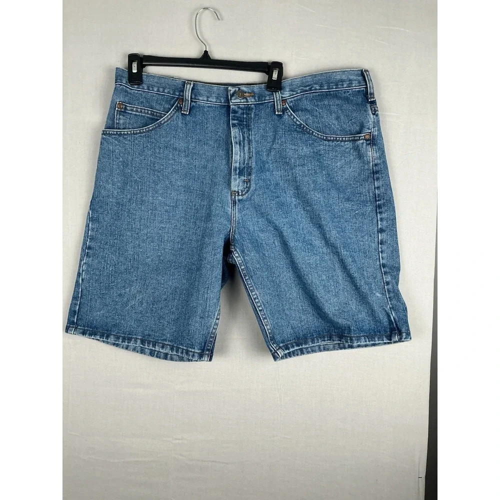 Lee Y2K Denim Shorts Mens 38 Blue Regular Fit Made In Mexico Bermuda